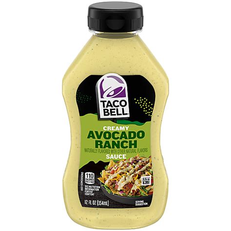 Taco bell avocado ranch sauce. Things To Know About Taco bell avocado ranch sauce. 